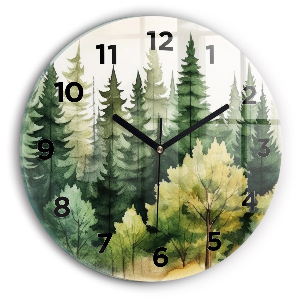 Horloge ronde Paysage forestier