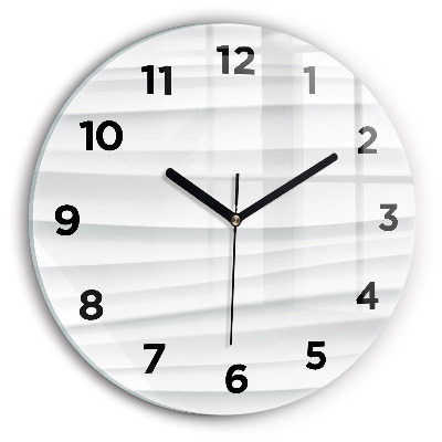 Horloge ronde en verre Texture de vagues