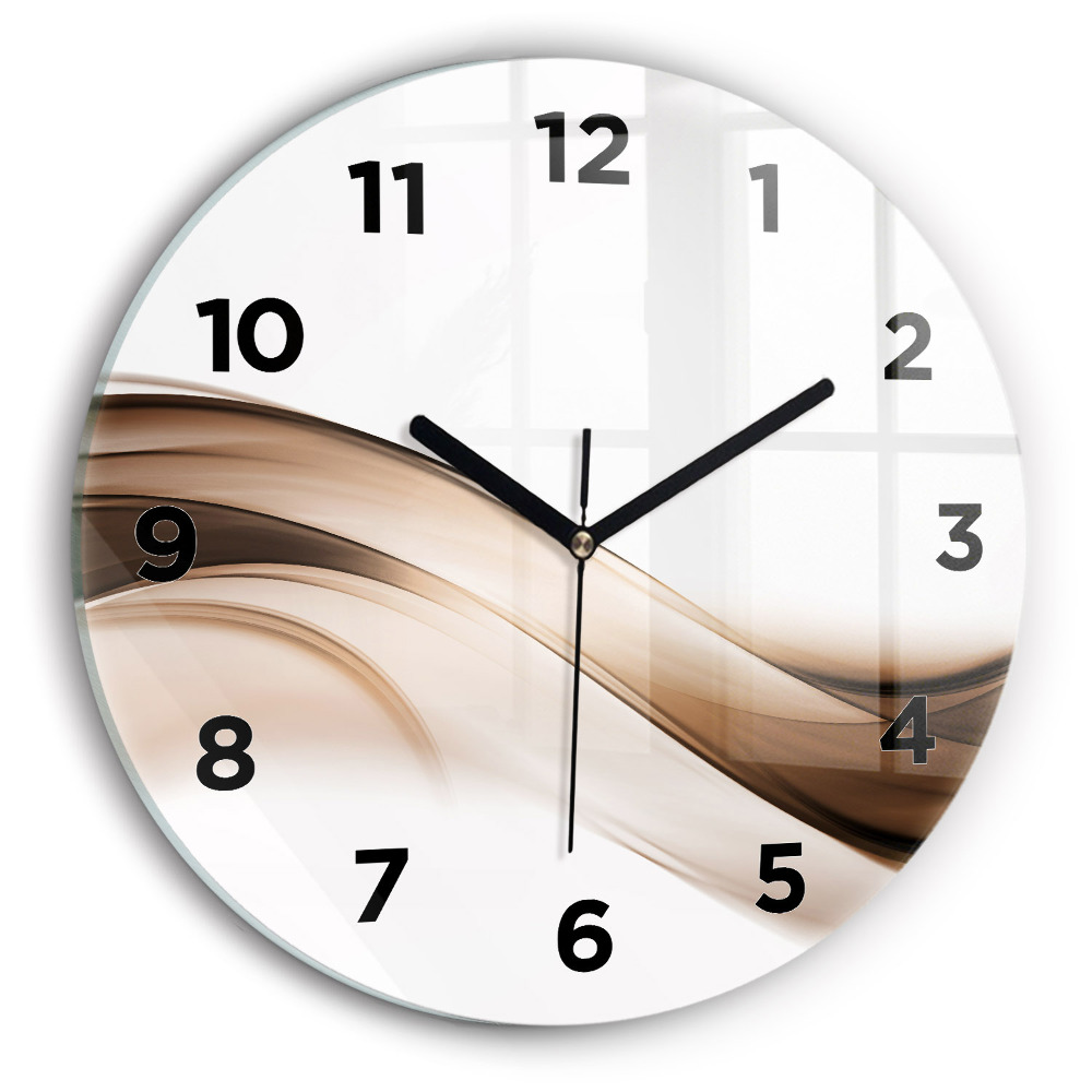 Horloge ronde Ligne abstraite