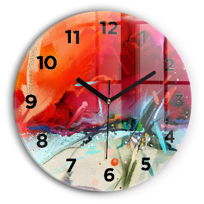 Horloge ronde en verre Rangées d'épices