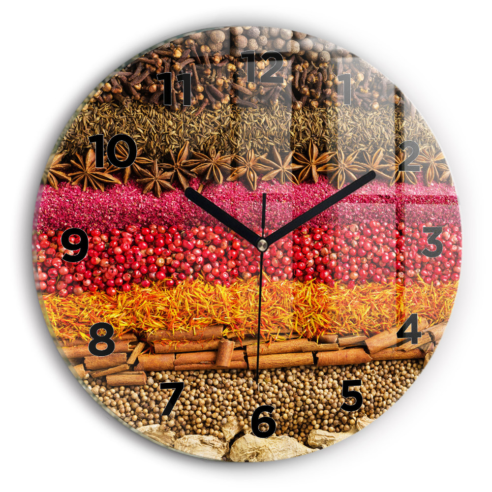 Horloge ronde Rangées d'épices