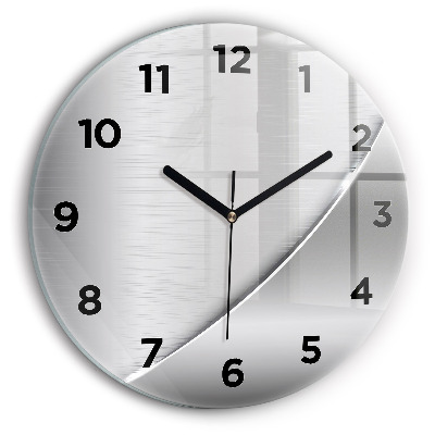 Horloge ronde Motif argenté