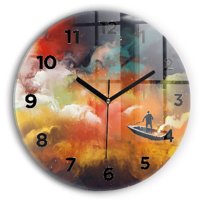 Horloge ronde Image abstraite
