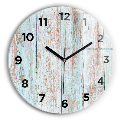 Horloge ronde Bois pastel