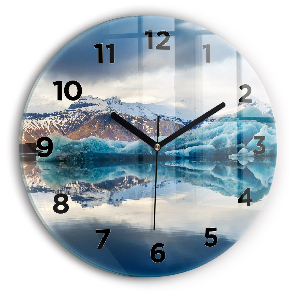 Horloge ronde murale Lac Jokulsarlon Islande