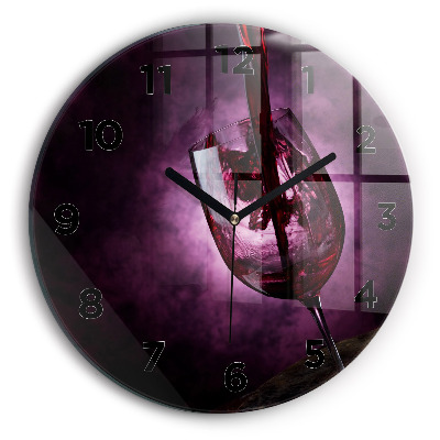 Horloge ronde murale Verre à vin