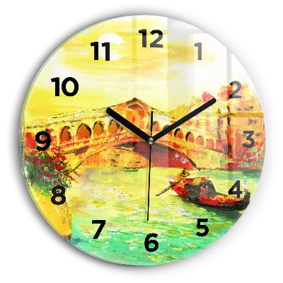 Horloge ronde murale Pont du Rialto à Venise