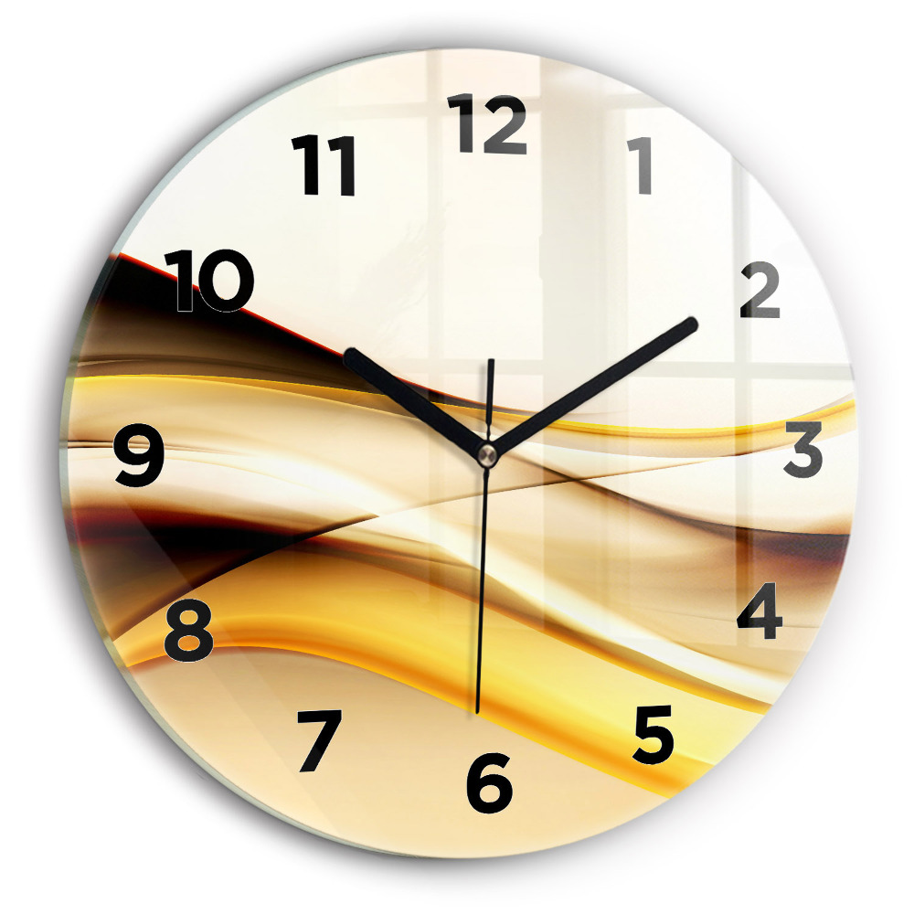 Horloge ronde murale Vague abstraite