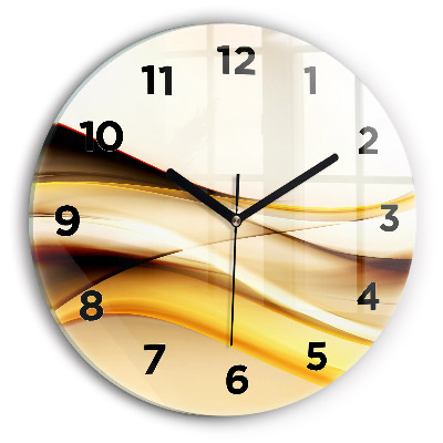 Horloge ronde murale Vague abstraite