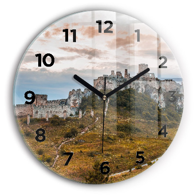 Horloge ronde murale Château de Spiš en Slovaquie
