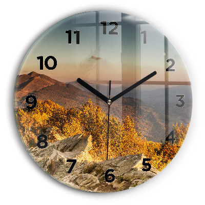 Horloge ronde murale Montagnes Bieszczady