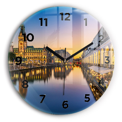 Horloge ronde murale Hôtel de ville de Hambourg