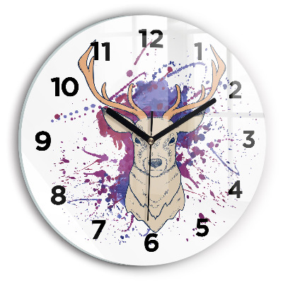 Horloge ronde Illustration vectorielle d'un cerf