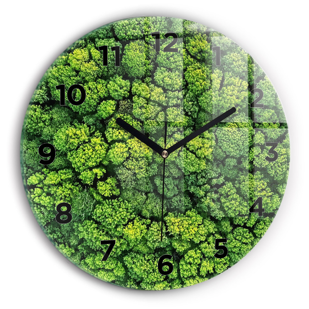 Horloge ronde Forêt vue d'en haut