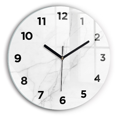 Horloge ronde en verre Marbre décoratif
