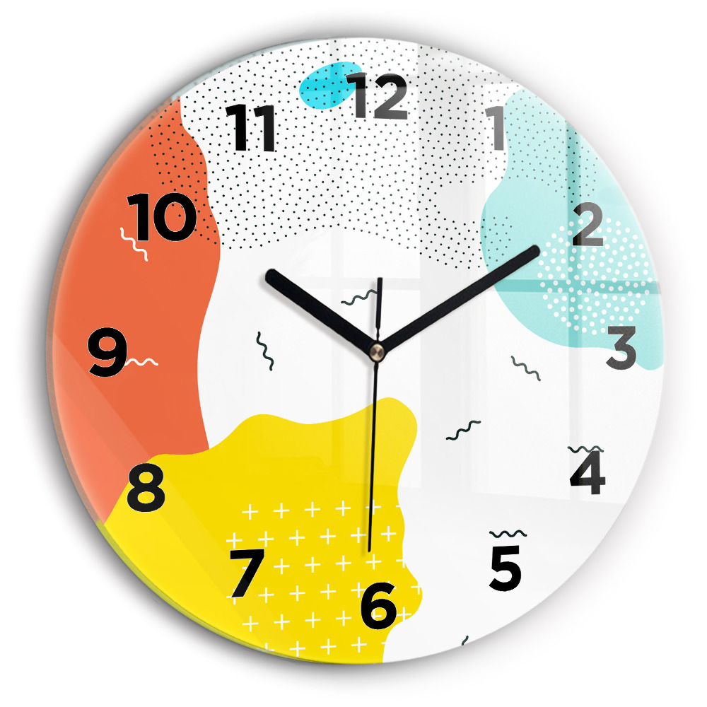 Horloge ronde murale POP abstrait