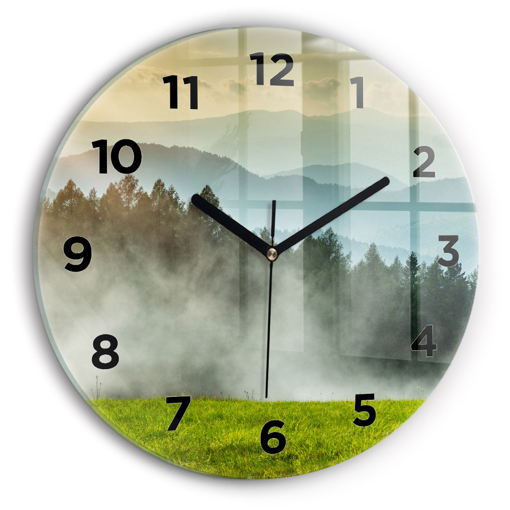 Pendule murale ronde Paysage de montagne