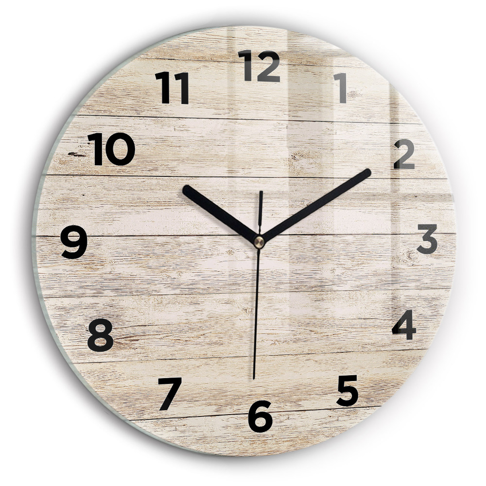 Horloge ronde Panneaux en bois