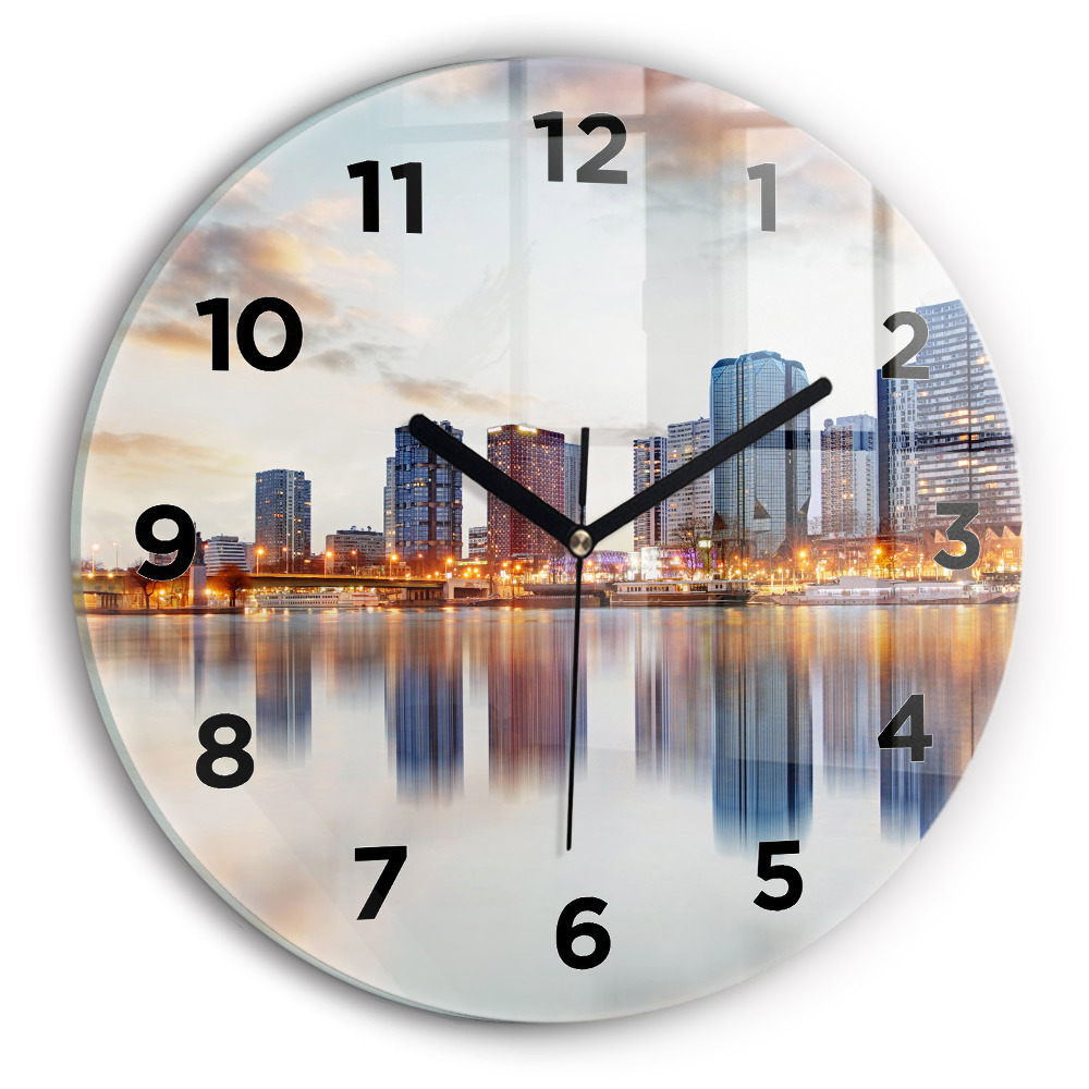 Horloge ronde Panorama avec la Tour Eiffel