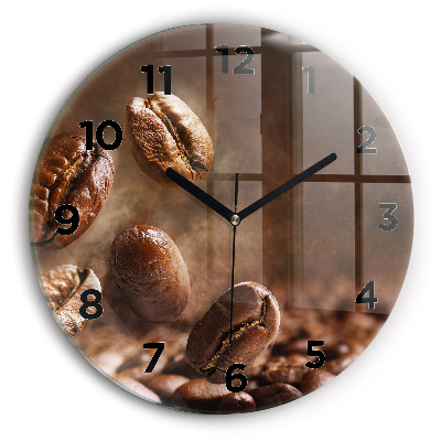 Horloge ronde murale Grains de café
