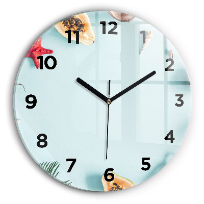 Horloge ronde murale Composition d'été