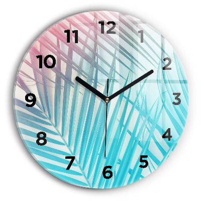 Horloge ronde murale Palmier tropical