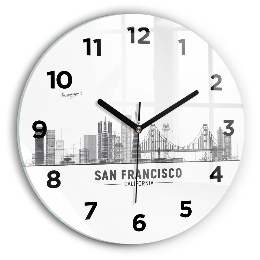 Horloge ronde Ligne d'horizon de San Francisco