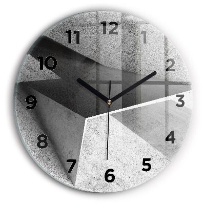 Horloge ronde en verre Triangles abstraits