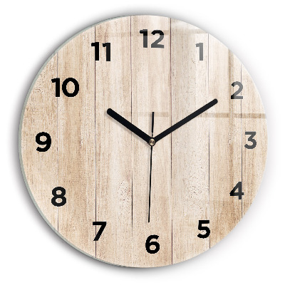 Pendule murale ronde Texture en bois