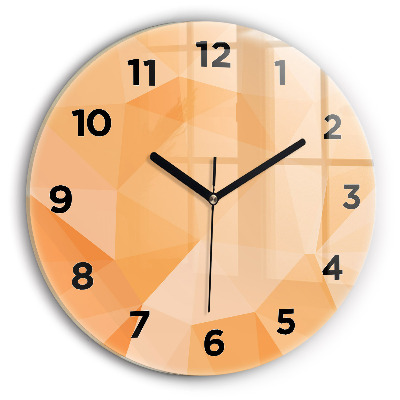 Horloge ronde murale Triangles abstraits