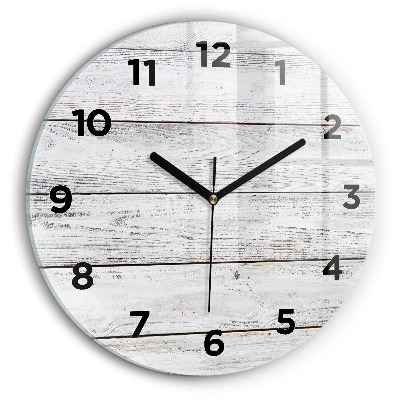 Pendule murale ronde Planches peintes