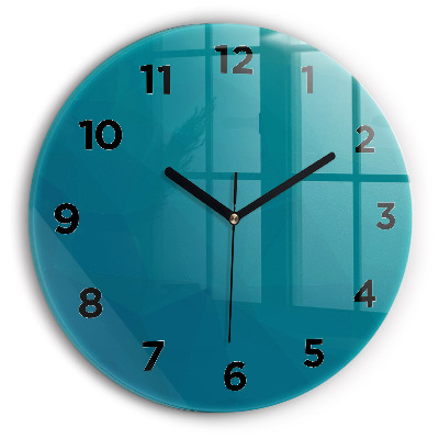 Horloge ronde en verre Abstraction marine