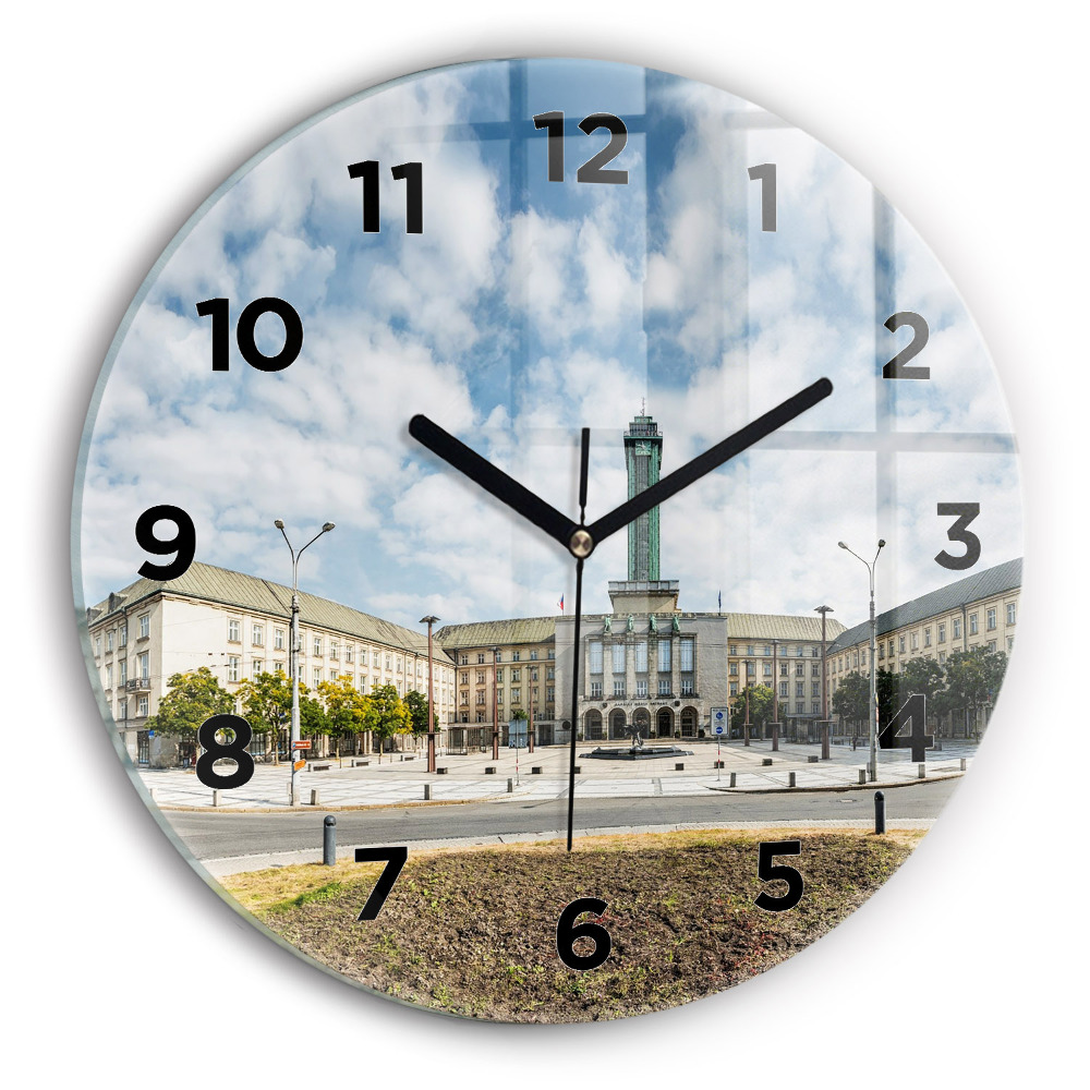 Horloge ronde murale Panorama d'Ostrava