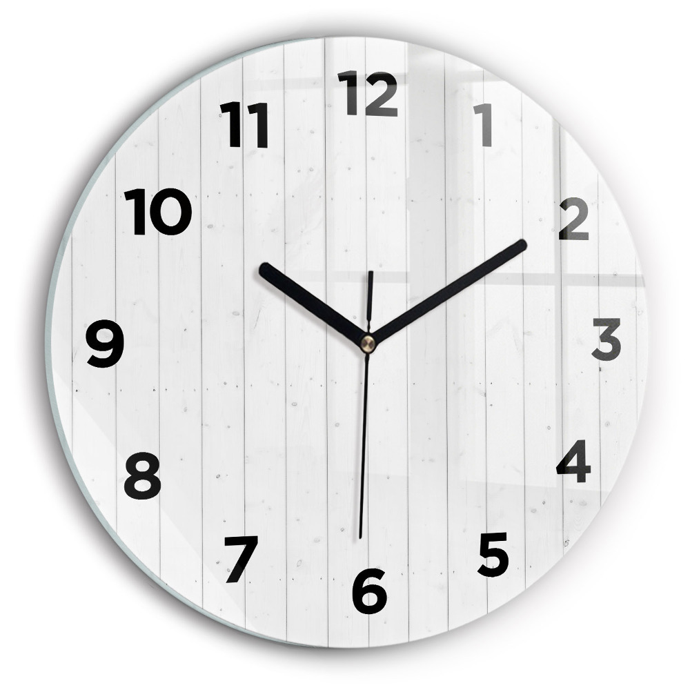 Pendule murale ronde Panneaux en bois