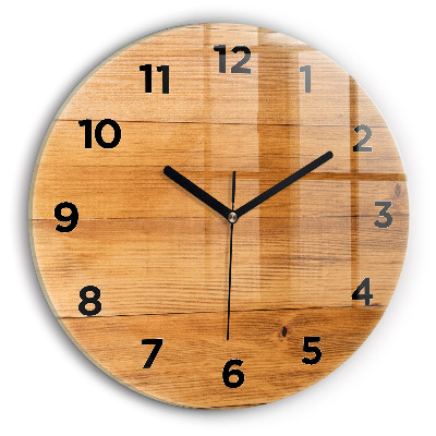 Horloge ronde Planches en bois