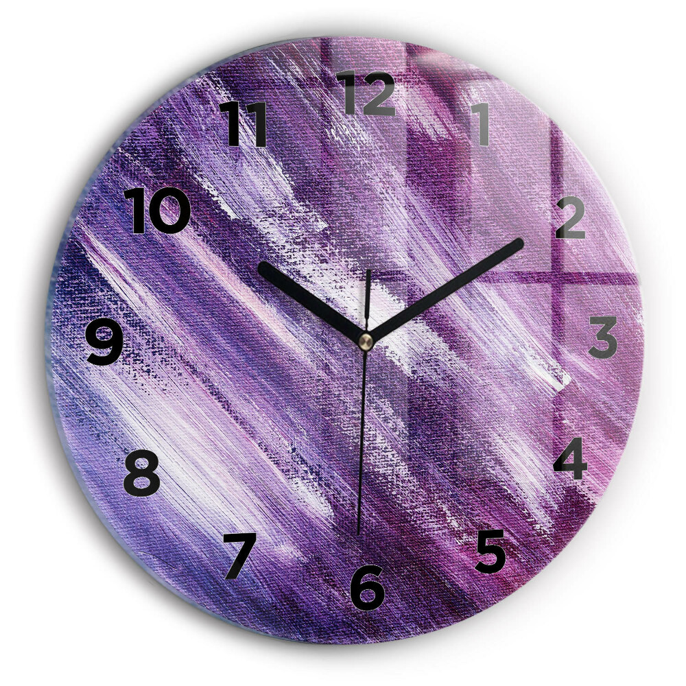 Horloge ronde Texture de peinture acrylique