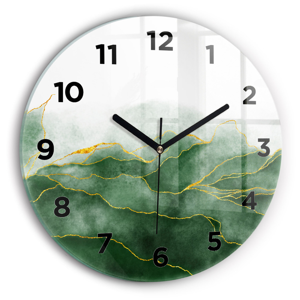 Horloge ronde Feuilles abstraites