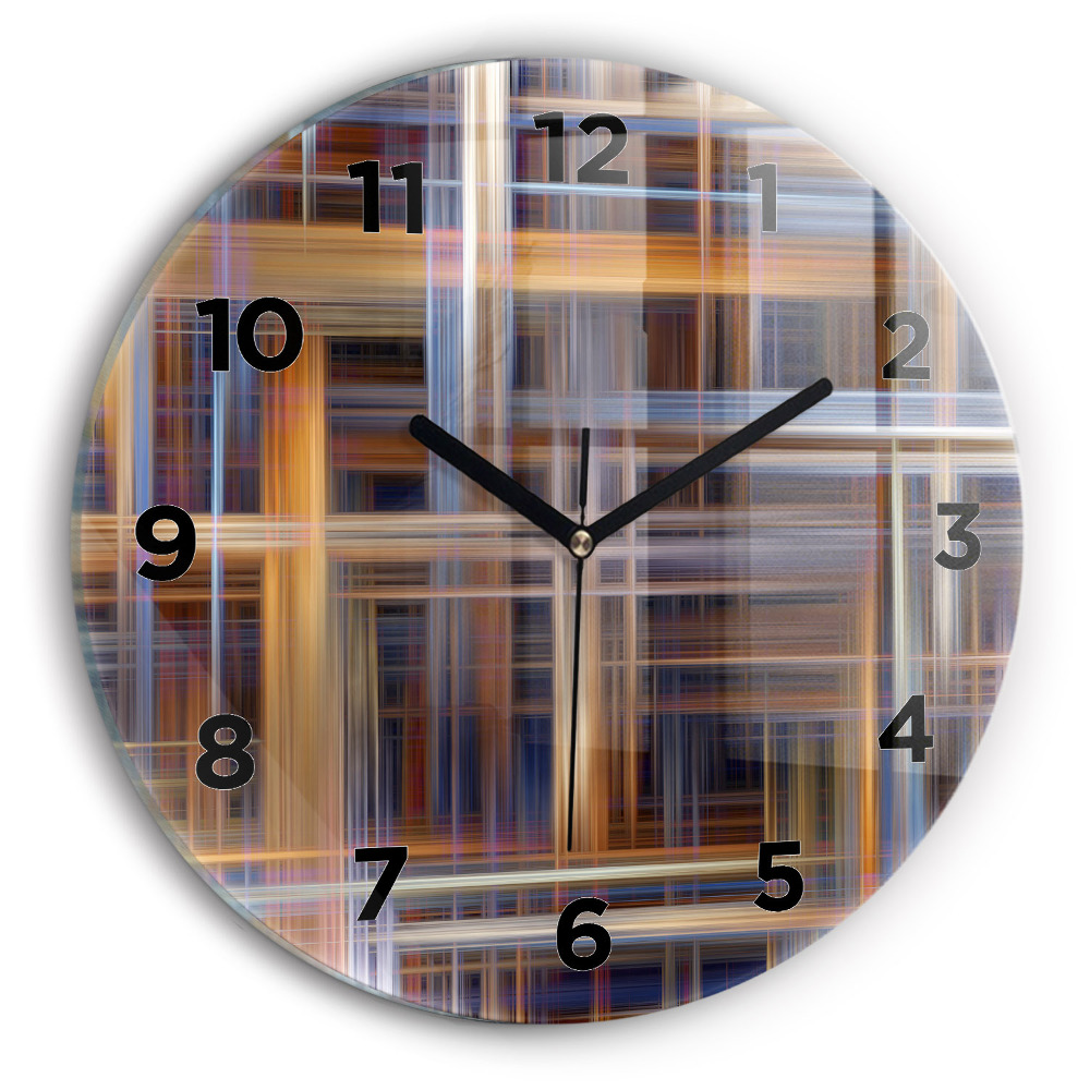 Horloge ronde Abstraction géométrique