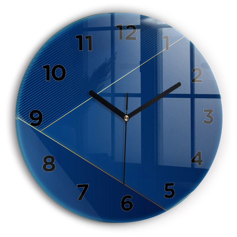 Horloge ronde en verre Abstraction ornementale