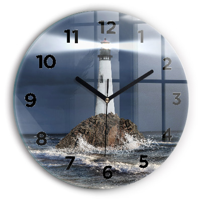Horloge ronde en verre Phare