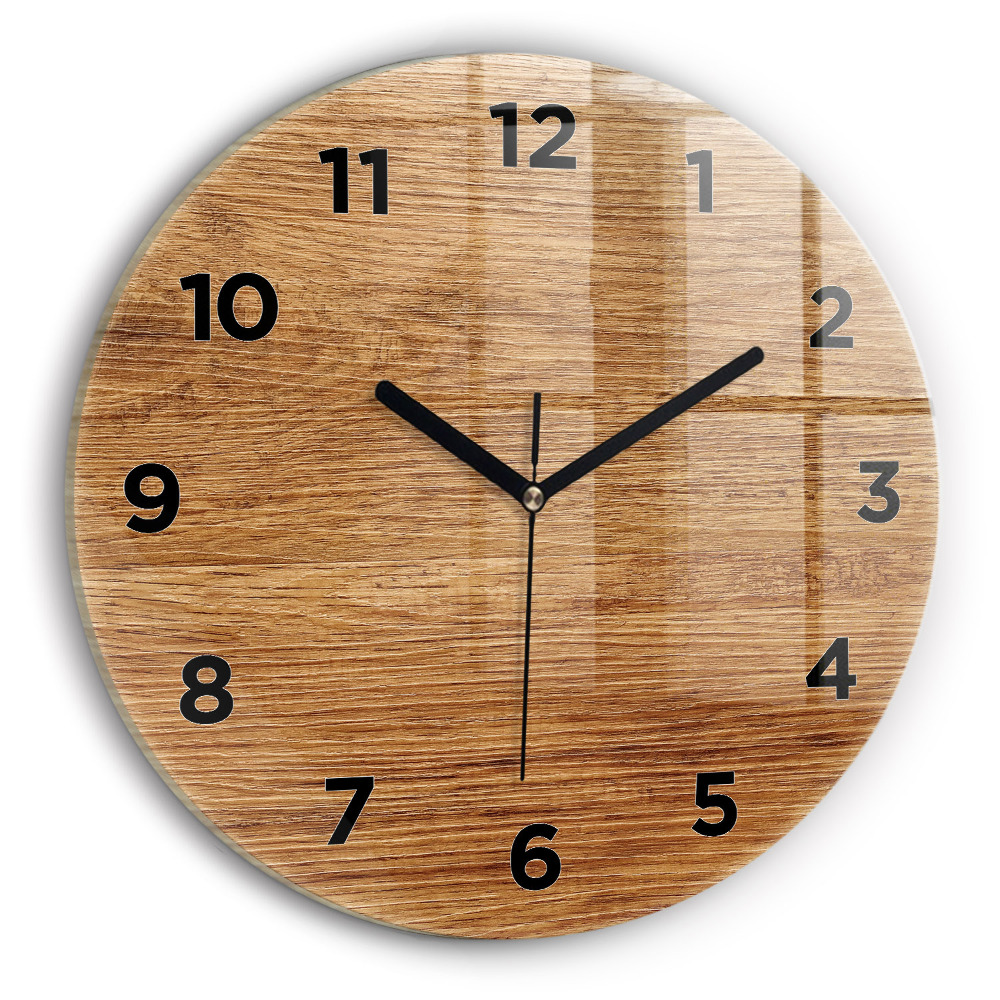 Pendule murale ronde Bois clair