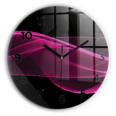 Horloge ronde murale Abstraction rose