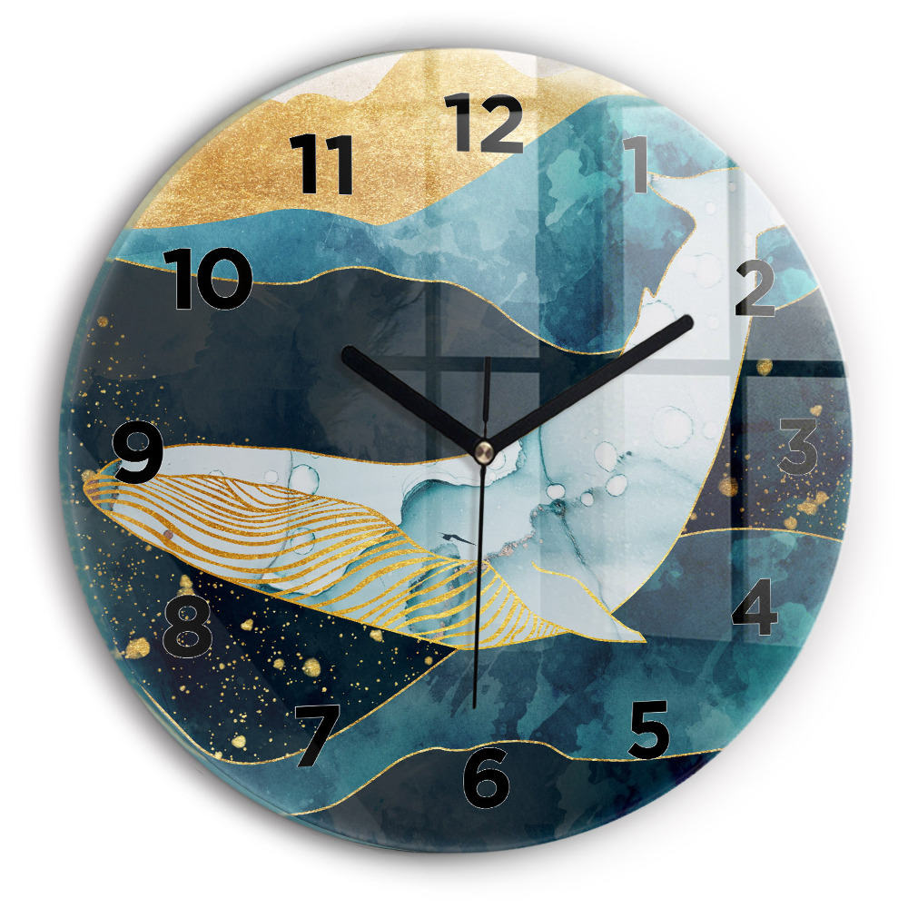 Horloge ronde Baleine abstraite