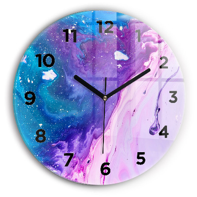 Horloge ronde Fond coloré
