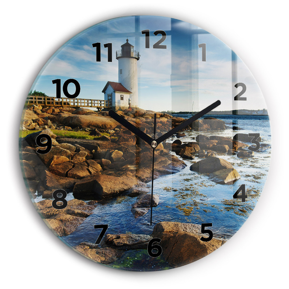 Horloge ronde murale Phare d'Annisquam