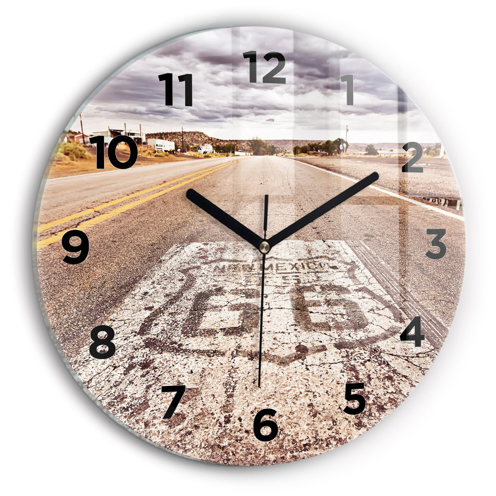 Pendule murale ronde Route 66 USA