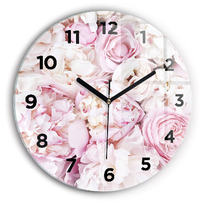 Horloge ronde Fleurs décoratives
