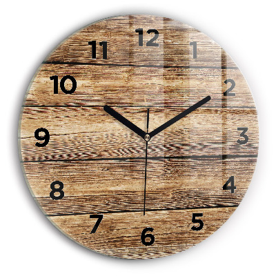 Horloge ronde Planches en bois
