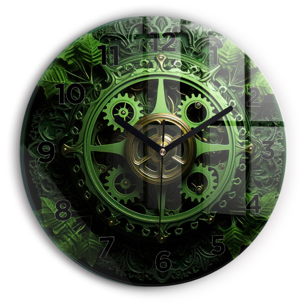 Horloge ronde murale Mécanisme vert