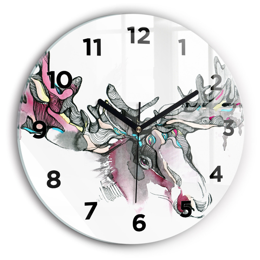 Horloge ronde Abstraction d'un élan